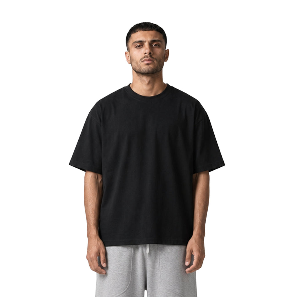 Oversized Blank Tee — Black
