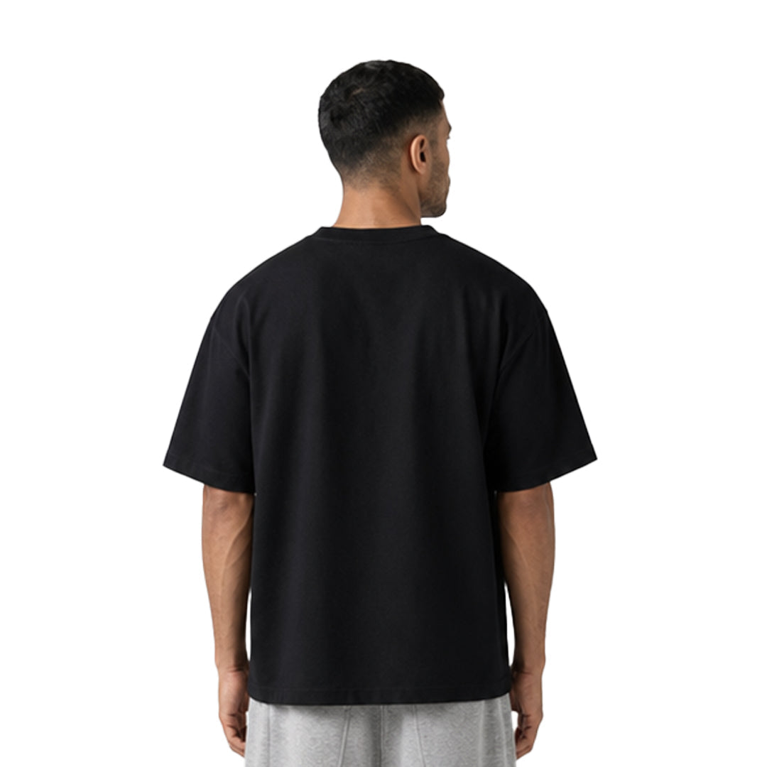 Oversized Blank Tee — Black