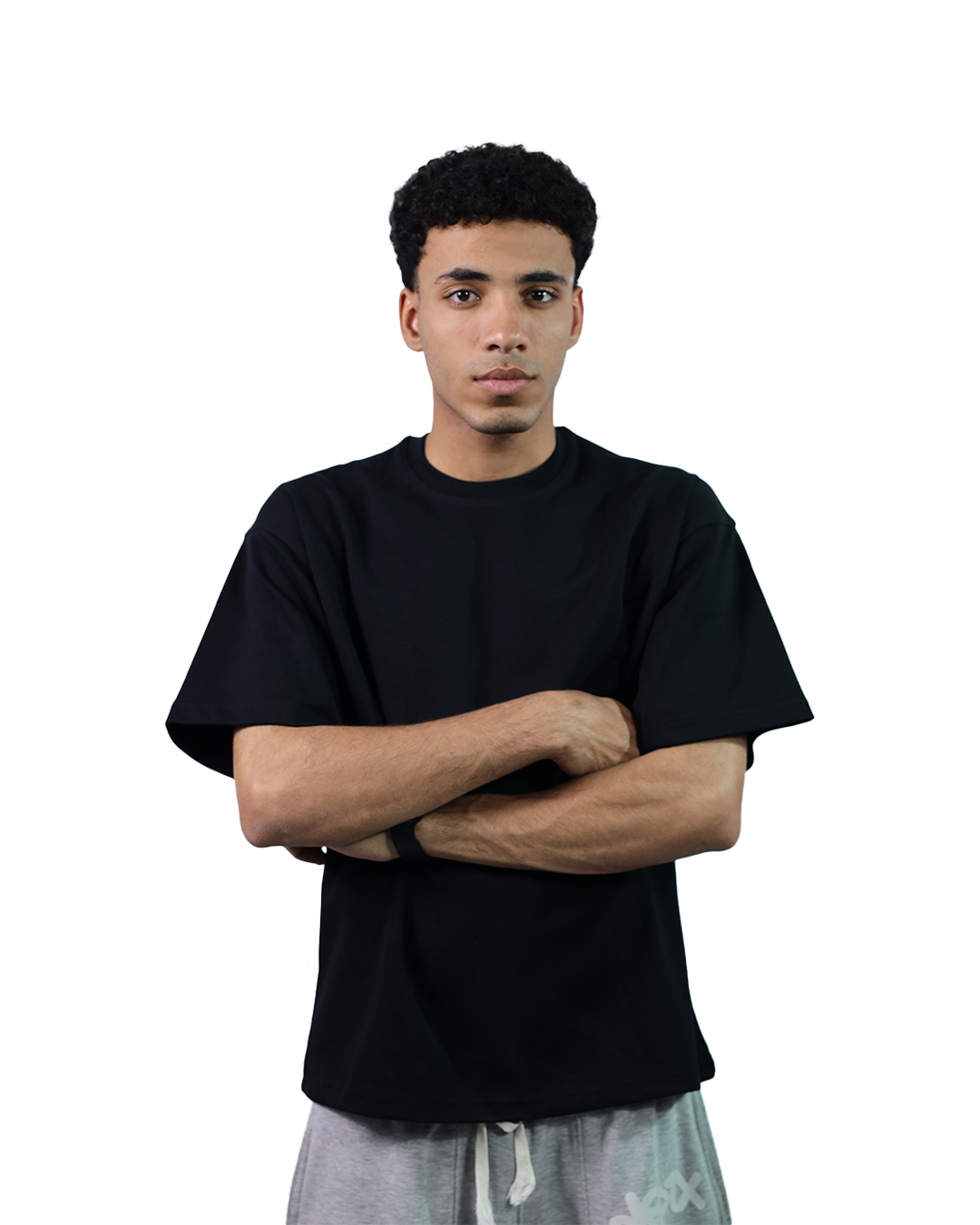 Oversized Blank Black Tee - SS26