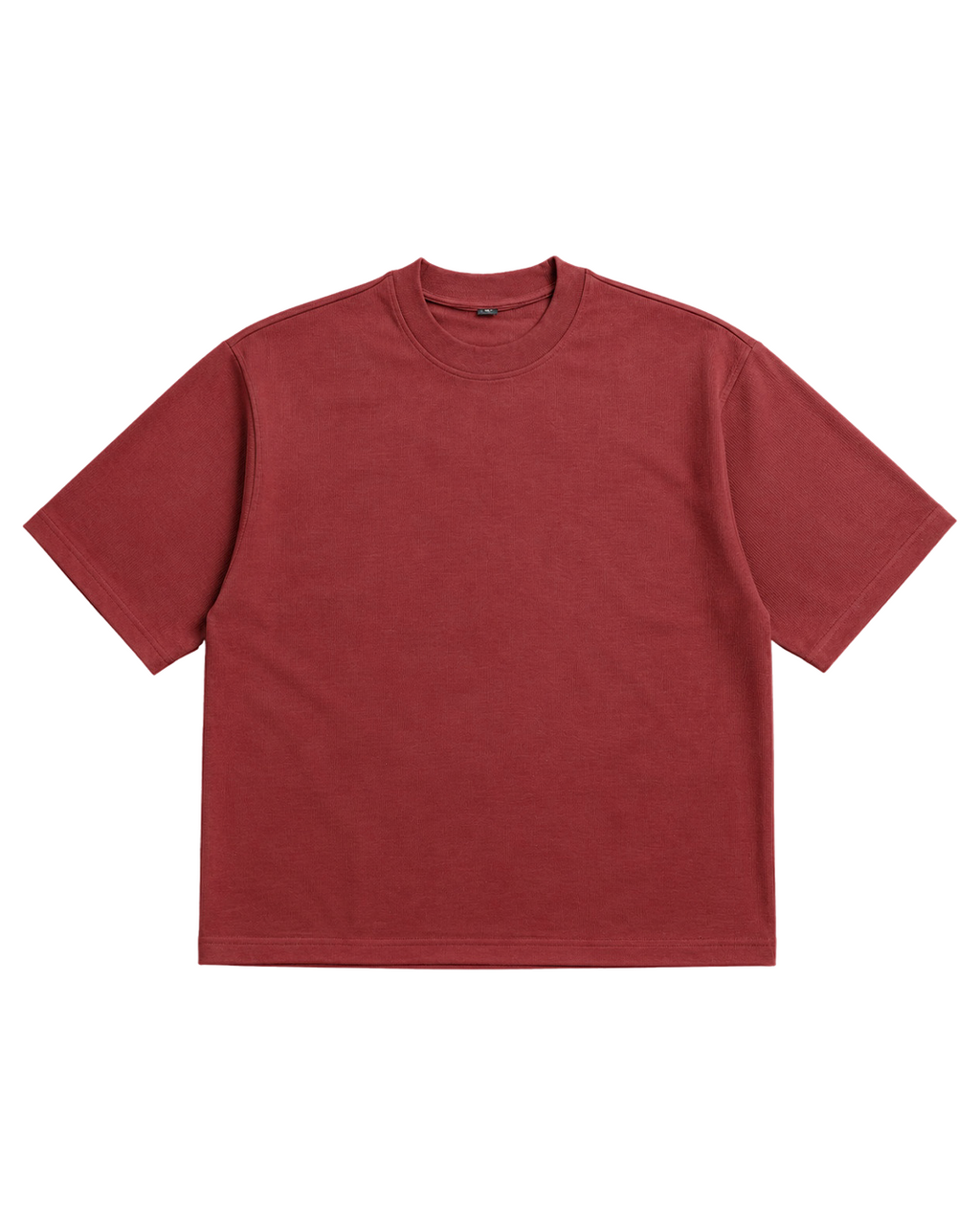 Box Fit Blank Burgundy Tee - SS26