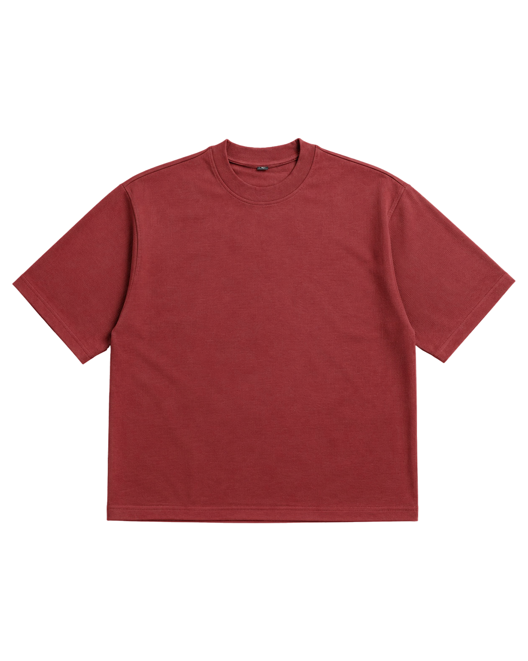 Box Fit Blank Burgundy Tee - SS26