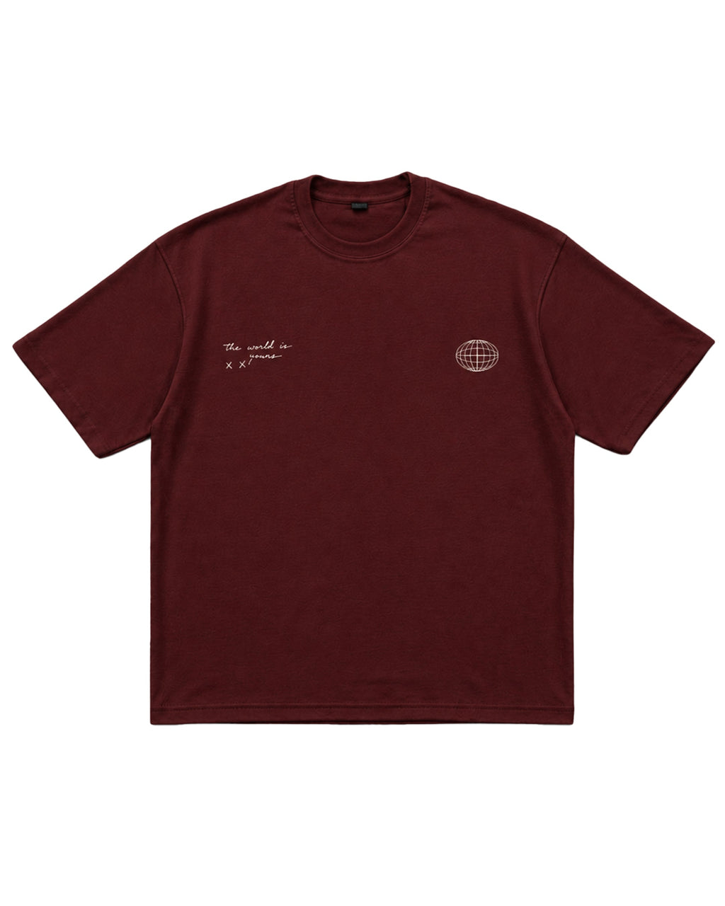 Creative Minds Oversized Tee — Burgundy