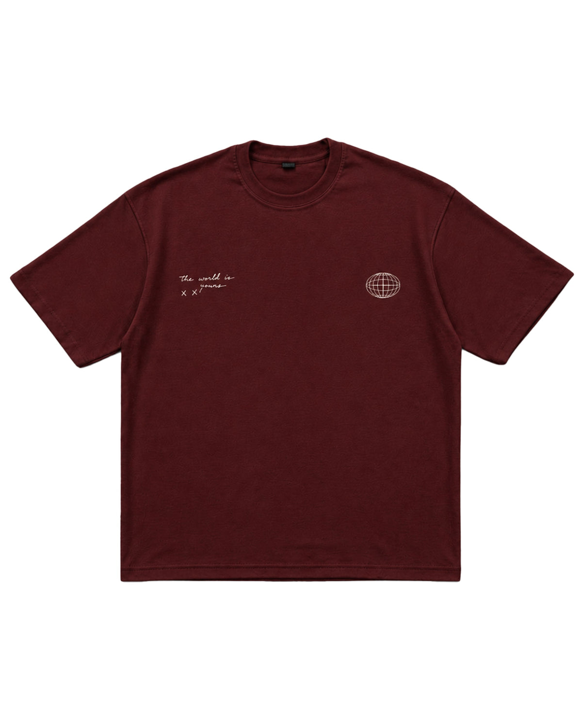 Creative Minds Oversized Tee — Burgundy