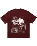 Creative Minds Oversized Tee — Burgundy