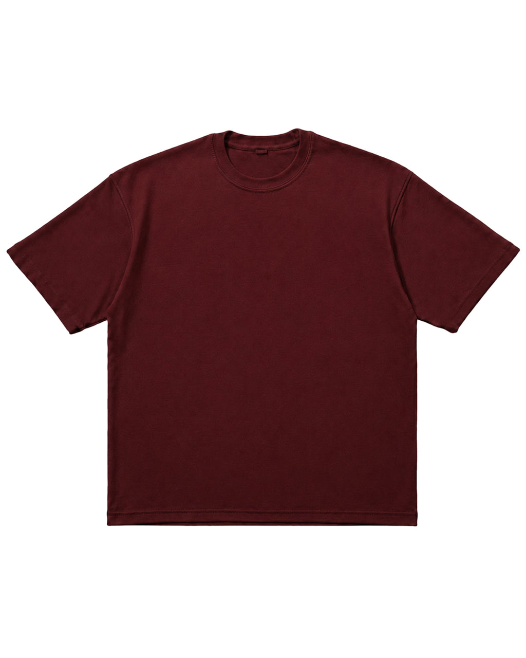 Oversized Blank Tee — Burgundy