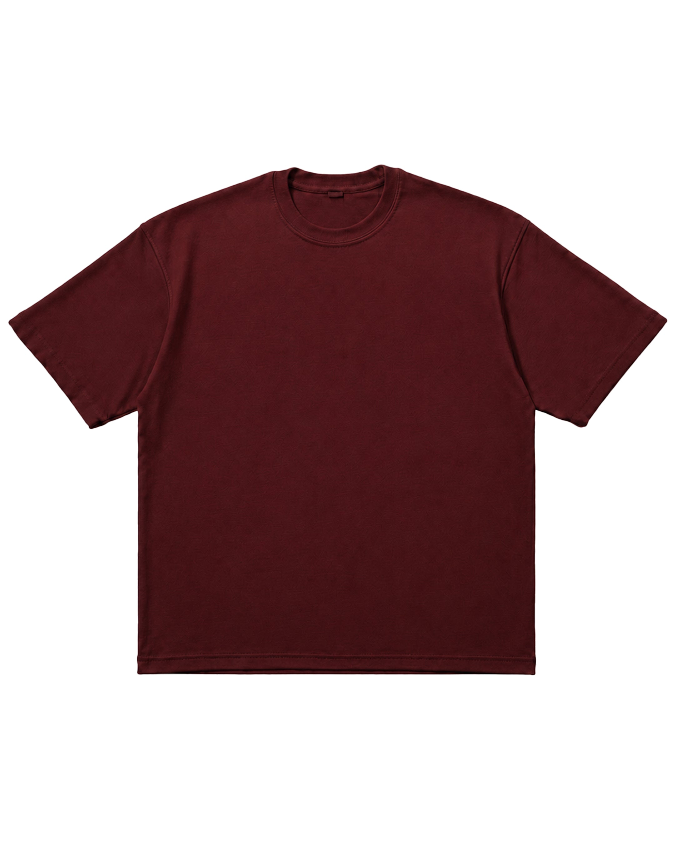 Oversized Blank Tee — Burgundy