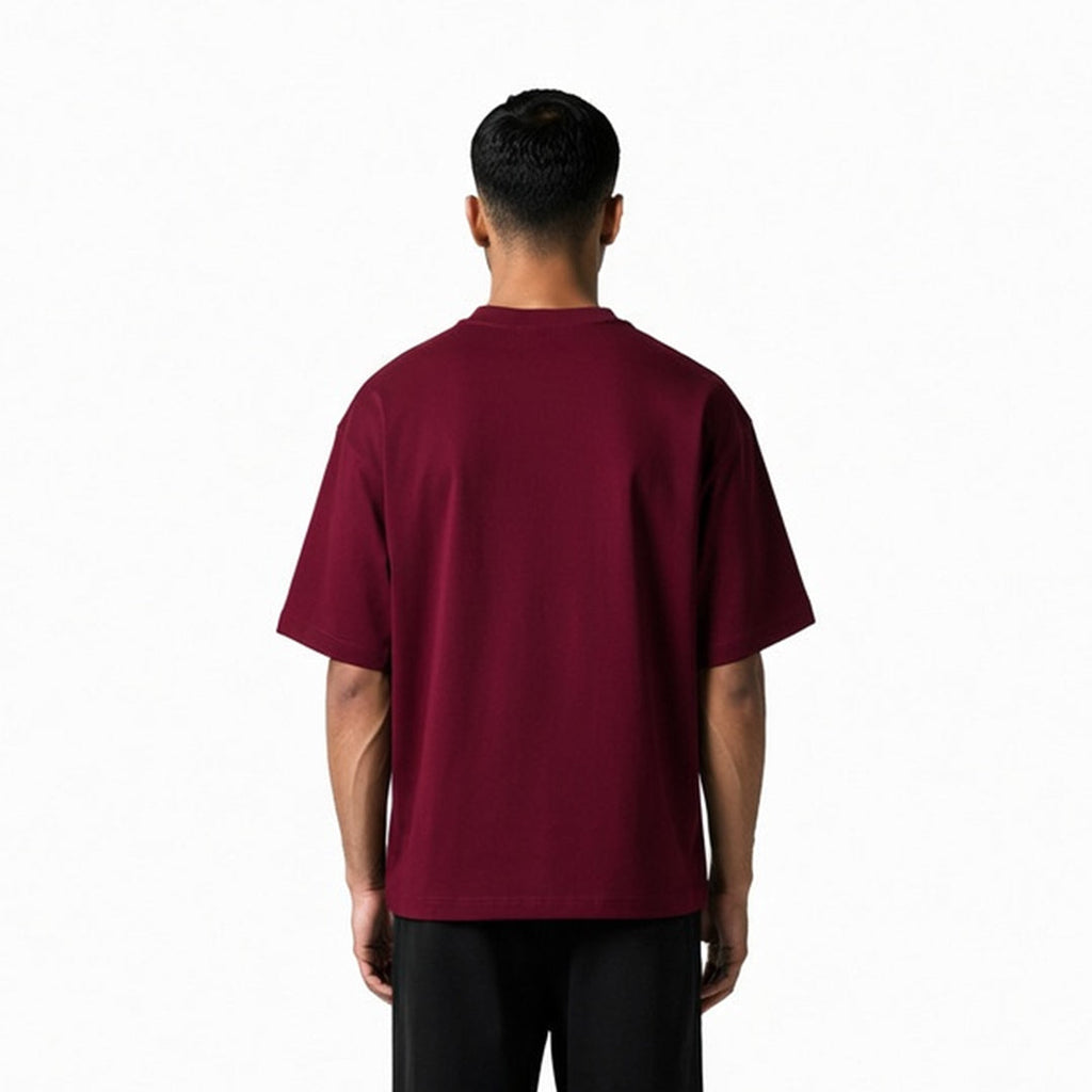 Oversized Blank Tee — Burgundy