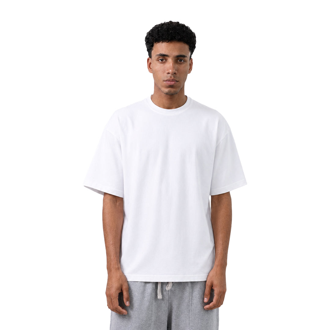 Oversized Blank Tee — White